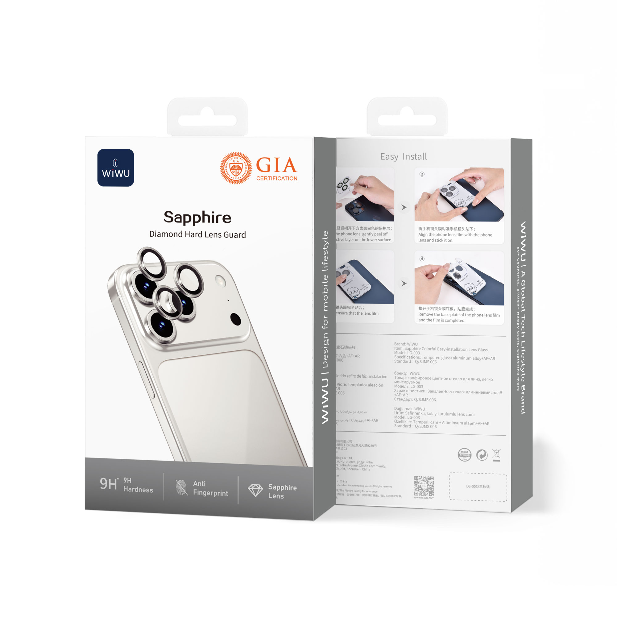 WiWU Dual Color Sapphire Lens guard for iPhone 17 Pro Max